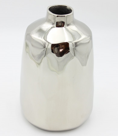 detail Stříbrná kovová váza GD DESIGN