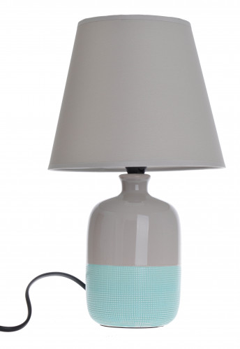 Šedo-modrá stolná lampa