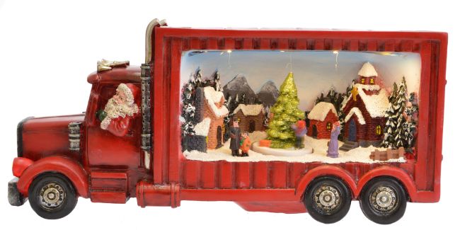 detail Svietiaci a hrací vianočný kamión GD DESIGN
