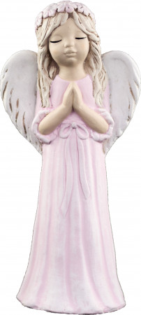 detail Anjel zo sadry Malgosia s venčekom ružový  GD DESIGN