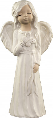 Anjel sadrový Malgosia s motýľom biely