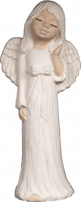 Anjel zo sadry Milena s mašľou biely 