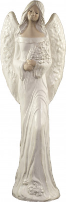 Sadrový anjel Alina biely
