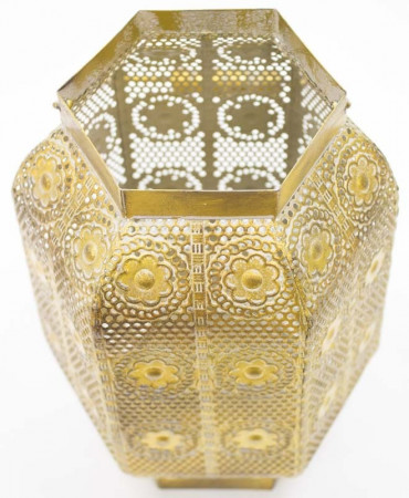 detail Zlatý kovový svietnik s mozaikou GD DESIGN