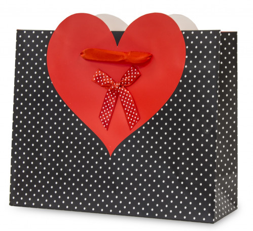 Darčeková taška so srdcom