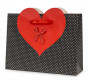 náhled Čierna taška s červeným srdcom GD DESIGN