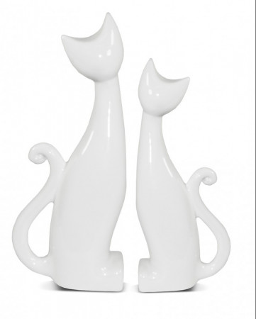 detail Biele keramické mačičky sada 2 ks GD DESIGN