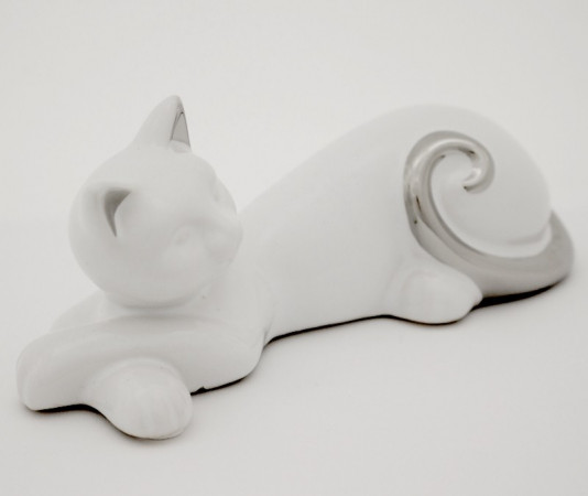 detail Bielo strieborná mačička  GD DESIGN