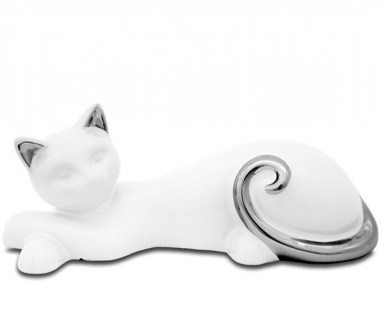 detail Bielo strieborná mačička  GD DESIGN
