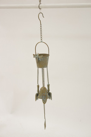 detail Kovový kvetináč so zvončekom na zavesenie GD DESIGN