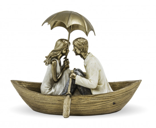 detail Milenci v loďke s dáždnikom GD DESIGN