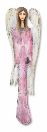 detail Maľba anjela v ružových šatách GD DESIGN
