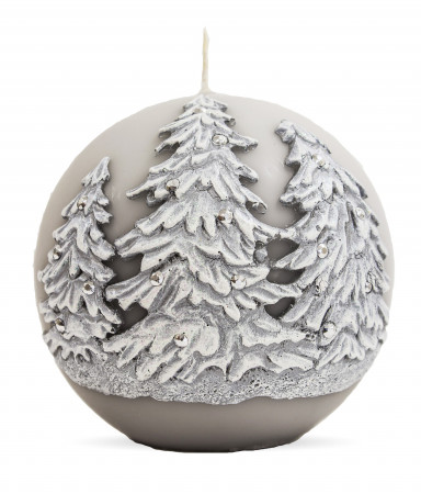detail Pl šedé zimní svíčkové stromy Kula 10 GD DESIGN