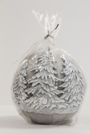detail Pl šedé zimní svíčkové stromy Kula 10 GD DESIGN