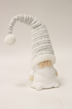detail Biely Santa s bambuľkou na čapici GD DESIGN