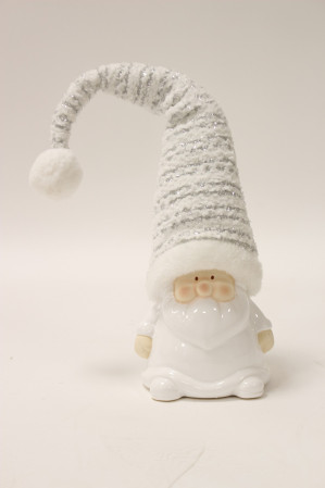 detail Biely Santa s bambuľkou na čapici GD DESIGN