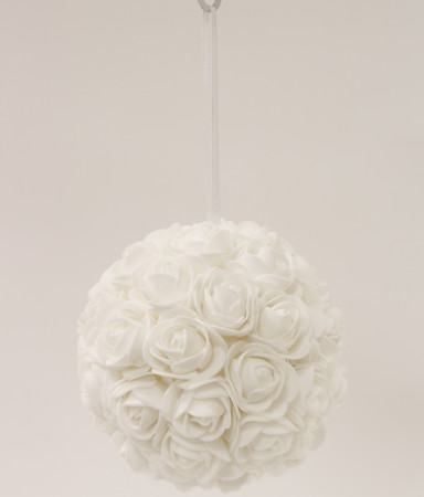 detail Biela guľa s ružami GD DESIGN
