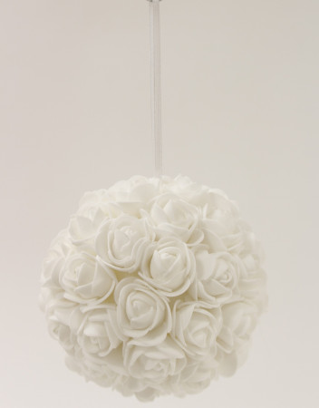 detail Biela guľa s ružami GD DESIGN