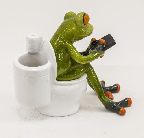 detail Figúrka žaba na záchode GD DESIGN