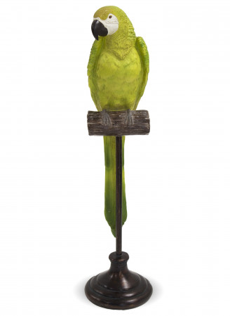 detail Zelený papagáj na stojane GD DESIGN