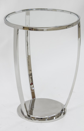 detail Kovový stolík so sklenenou doskou  GD DESIGN