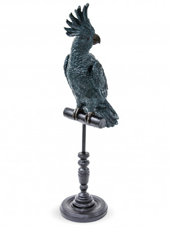 detail Modrý papagáj na stojane GD DESIGN