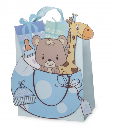 detail Modrá darčeková taška pre bábätko GD DESIGN