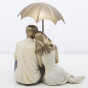 náhled Figúrka sediaceho páru pod dáždnikom zlatá GD DESIGN