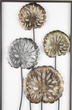 detail Nástenná dekorácia kovové kvety GD DESIGN