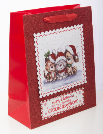 detail Vianočná darčeková taška so zvieratkami GD DESIGN