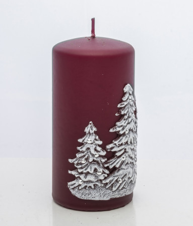 detail Pl vínová. Zimní svíčka. Stromy, váleček. Střední GD DESIGN