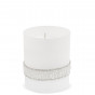 náhled Biela sviečka s perličkovým zdobením GD DESIGN