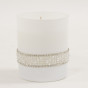 náhled Biela sviečka s perličkovým zdobením GD DESIGN