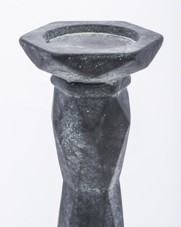 detail Čierny svietnik z kameniny GD DESIGN
