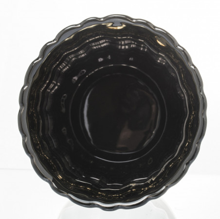 detail Čierno-zlatý kvetináč z keramiky GD DESIGN
