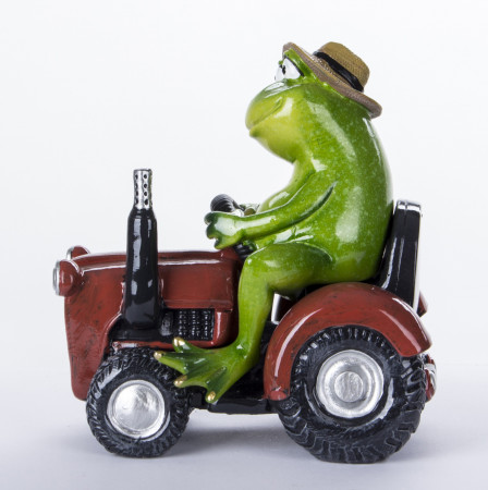detail Žába na traktoru GD DESIGN