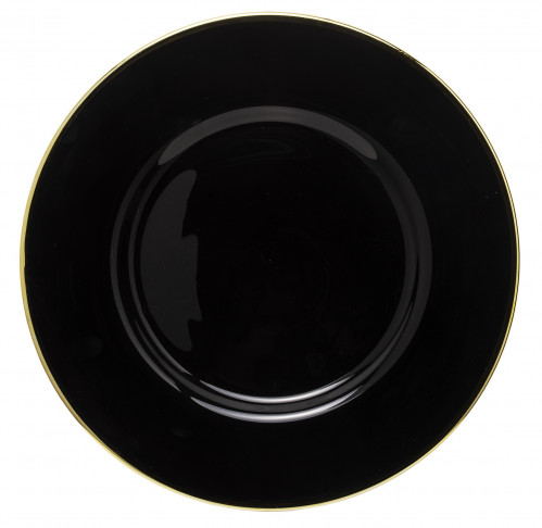 Čierny sklenený tanier