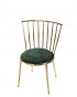 náhled Kovová stolička zlatá so zeleným sedákom GD DESIGN