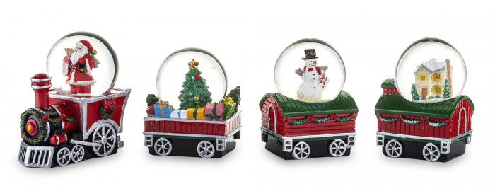 detail Vianočný vlak so snežitkami 4 ks GD DESIGN