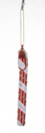 detail Vianočná sklenená ozdoba palička GD DESIGN