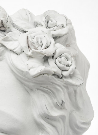 detail Obal na květináč hlava bílá GD DESIGN