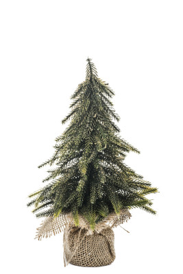 Vianočný strom v jutovom obale