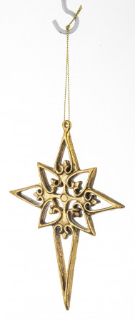detail Vánoční dekorace hvězda zlatá GD DESIGN