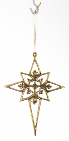 detail Vánoční dekorace hvězda zlatá GD DESIGN