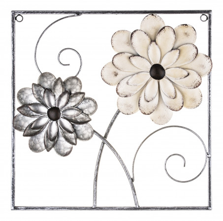 detail Nástenná dekorácia kvety v ráme GD DESIGN