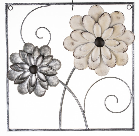 detail Nástenná dekorácia kvety v ráme GD DESIGN