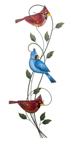 Nástenná dekorácia farebné vtáčiky