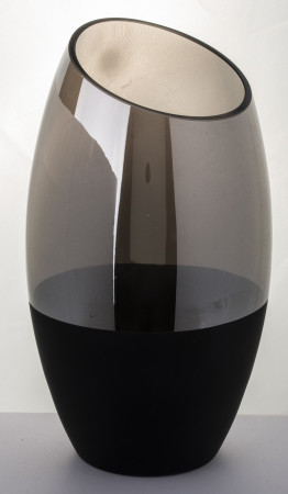 detail Stříbrno-černá váza skleněná GD DESIGN