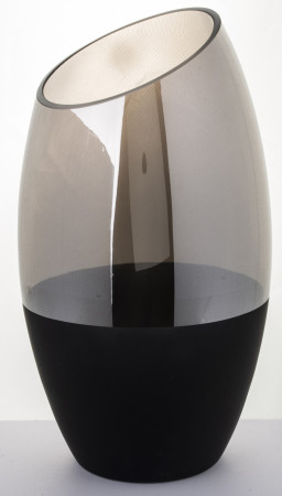 detail Stříbrno-černá váza skleněná GD DESIGN