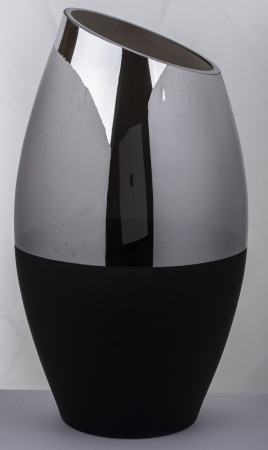 detail Čierno-strieborná váza sklenená GD DESIGN